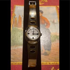 Vintage Lucerne Watch Lucite Clear Case -Scratches